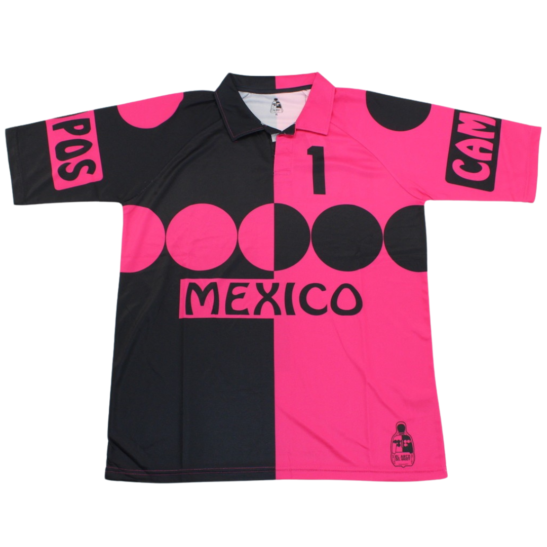Jorge Campos 1998 Mexico Goalkeeper Pink & Black