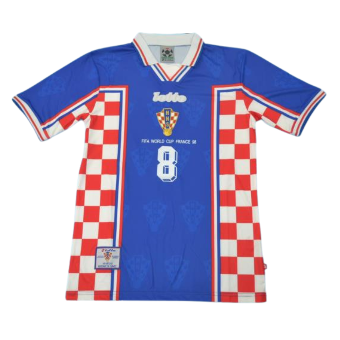 Croatia 1998 Away - Blue & Red