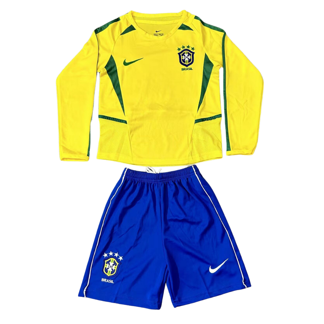 Kids Brazil 2002 Long sleeve Home Kit
