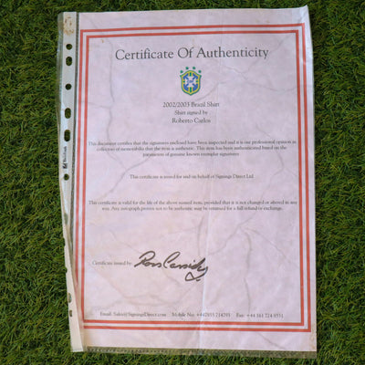 Signed Roberto Carlos Brazil 2002 Home